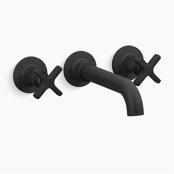 KOHLER Castia Studio McGee Matte Black 2-Handle Wall-Mount Bathtub Faucet Trim