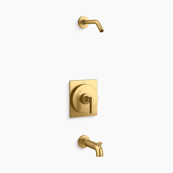 KOHLER Castia Studio McGee Rite-Temp Brass 1-Handle Bathtub and Shower Set without Showerhead