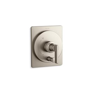 KOHLER Castia Studio McGee Rite-Temp Brushed Nickel 1-Handle Shower Set w/ Push-Button Diverter