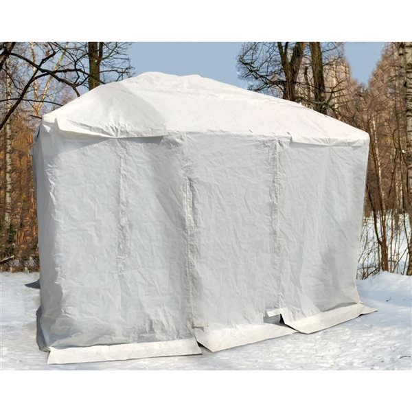 F. Corriveau International 12 x 12-ft White Polyethylene Winter Cover for Gazebo