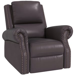 Fauteuil inclinable HomCom manuel brun