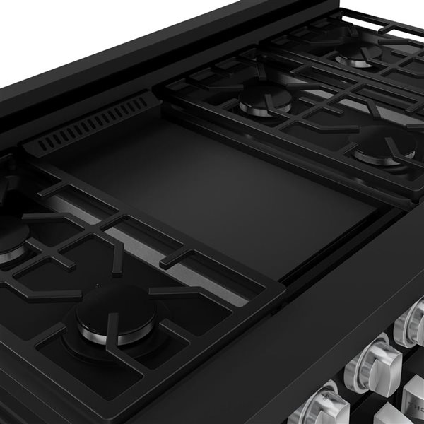 Gordon Ramsay by Thor Kitchen 48-in Professional Black/Stainless Steel Gas Range w/ Double Oven