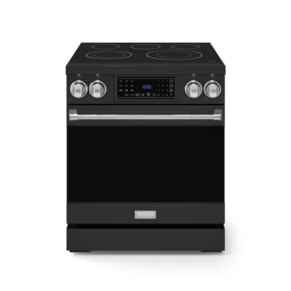 Gordon Ramsay by Thor Kitchen 30-in Professional Black/Stainless Steel Electric Range w/ Tilt Panel Touch Control