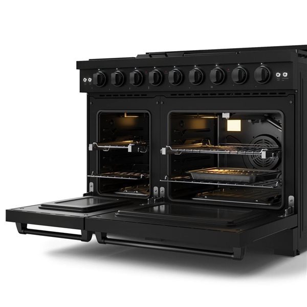 Gordon Ramsay by Thor Kitchen 48-in Professional Black Gas Range w/ Double Oven