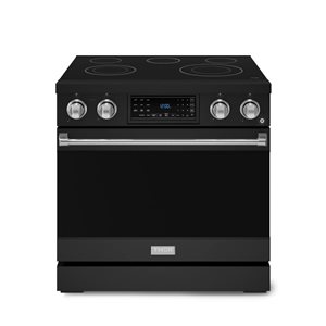 Gordon Ramsay by Thor Kitchen 36-in Professional Black/Stainless Steel Electric Range w/ Tilt Panel Touch Control