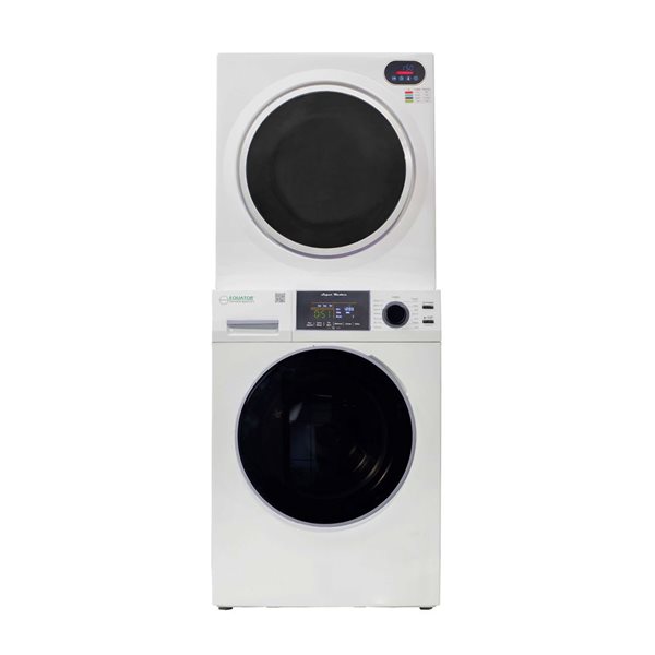 Equator Advanced Appliances 110 V 3.5-ft³ Economy Stackable 13 lb Washer + Compact Vented Sensor Dryer