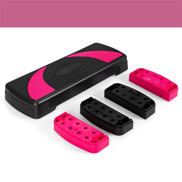 Costway 31-in Aerobic Exercise Stepper Cardio Trainer w/ Riser Adjustable Height