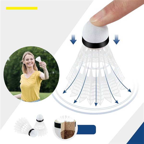 Costway 10-ft Adjustable Badminton Net Set w/2 Shuttlecocks and Portable Carry Bag