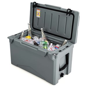 Costway 50-L Insulated Rotomolded Grey Portable Cooler
