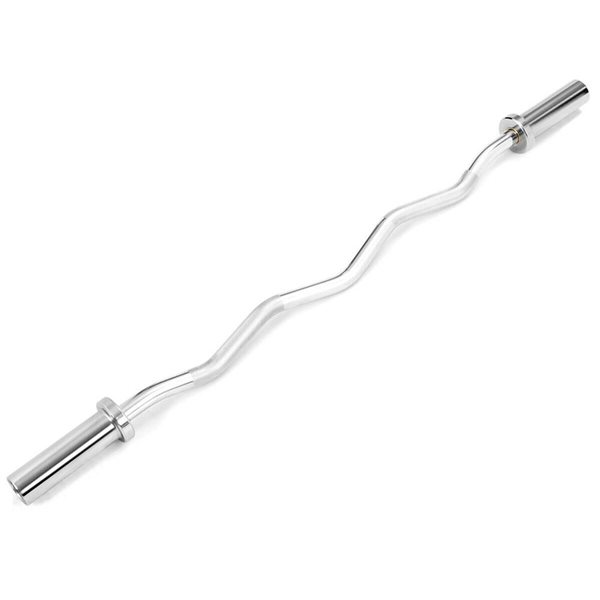 Costway 28 mm Chrome Steel Olympic EZ Curl Bar