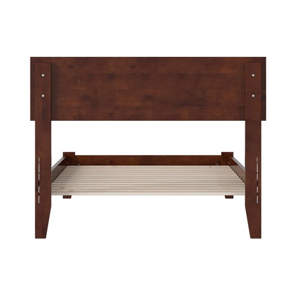 AFI Orlando Walnut Solid Wood Low Profile-Platform Bed - Twin Size
