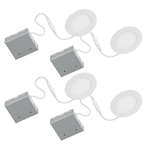 BAZZ Stak 4-Pack Slim Disk 4-in 4000K Integrated LED Kit