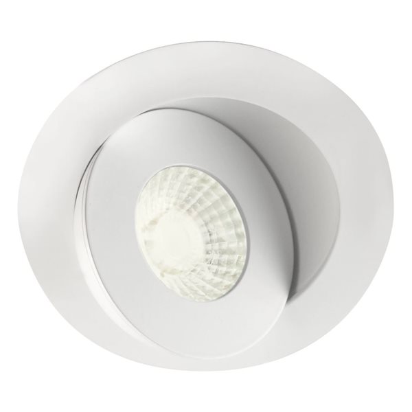 BAZZ Slim 4-in Matte White Multi-Directional LED Recessed Fixture Kit