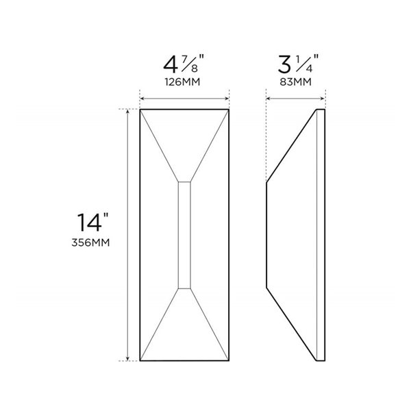 BAZZ LUVIA 24W Outdoor Integrated LED Wall Scone Light Fixture
