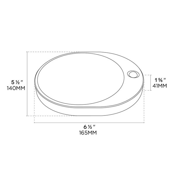 BAZZ Rechargeable LED Motion Sensor 7-in Ceiling Light