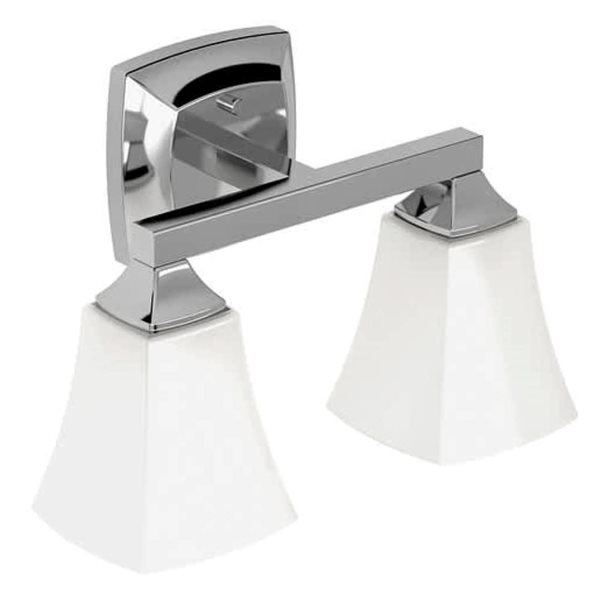 MOEN Voss 9.5-in W 2-Light Polished Chrome Transitional Wall Sconce