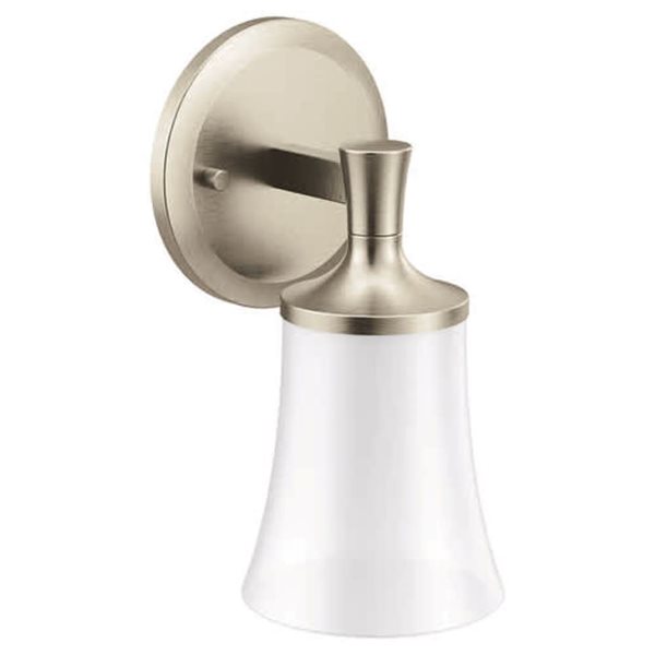 MOEN Flara 8-in W 1-Light Brushed Nickel Transitional Wall Sconce