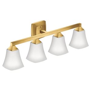 Applique murale à 4 lumières Voss de MOEN 9,5 po l. style transitionnel en or