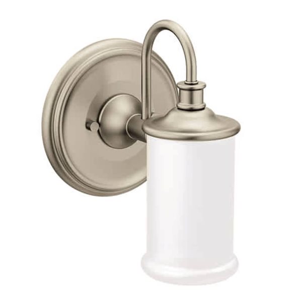 MOEN Belfield 9.25-in W 1-Light Brushed Nickel Transitional Wall Sconce