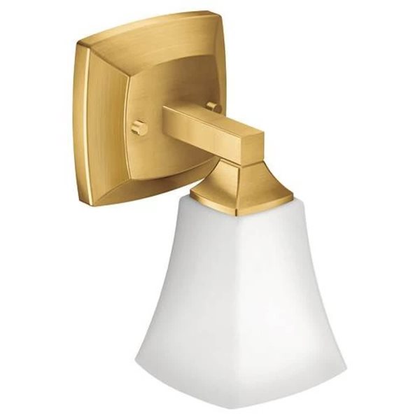 MOEN Voss 9-in W 1-Light Gold Transitional Wall Sconce