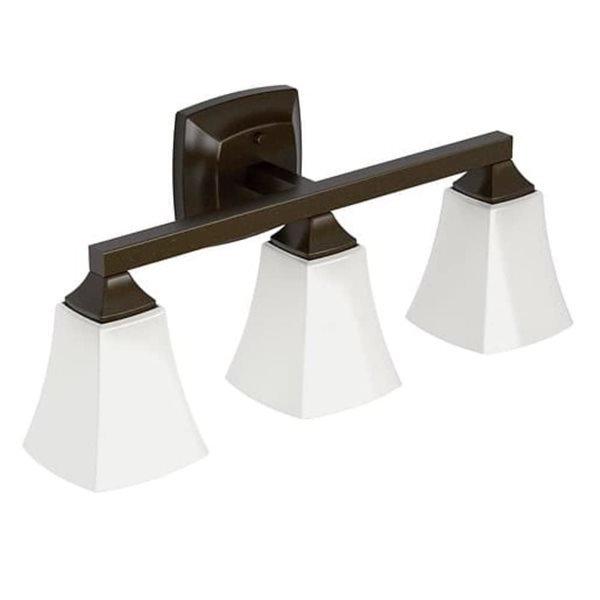 MOEN Voss 10-in W 3-Light Oil-Rubbed Bronze Transitional Wall Sconce