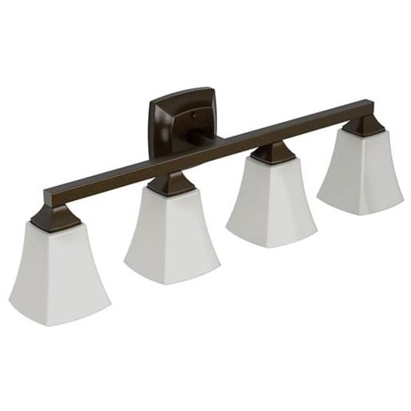 MOEN Voss 9.5-in W 4-Light Oil-Rubbed Bronze Transitional Wall Sconce