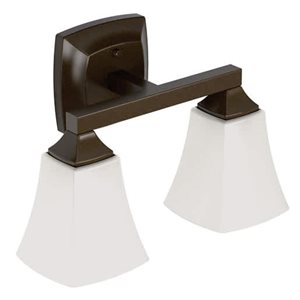 Applique murale à 2 lumières Voss de MOEN 9,5 po l. style transitionnel en bronze