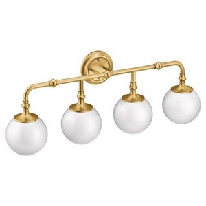 Applique murale à 4 lumières Colinet de MOEN 11 po l. style transitionnel en or