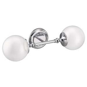 Applique murale à 2 lumières Colinet de MOEN 12 po l. style transitionnel en chrome poli