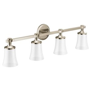 Applique murale à 4 lumières Flara de MOEN 11 po l. style transitionnel en nickel poli