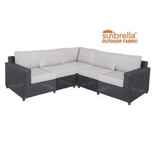 Think Patio Deer Ridge All-Weather Wicker Patio Sectional Set
