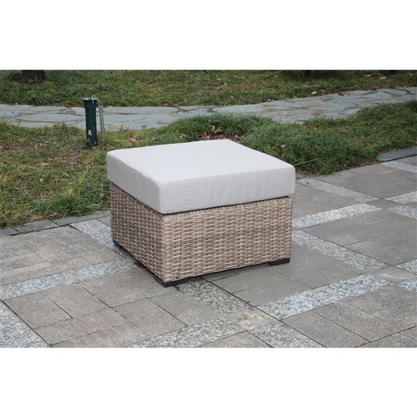 Think Patio Maple Grove All-Weather Ash Grey Wicker Patio Conversation Set