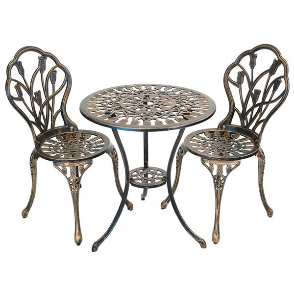Think Patio Premier Tulip Garden 3-Piece Bistro Set
