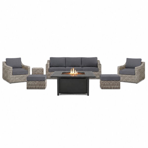 Patio Set Rona Think Patio Maple Grove All-Weather Charcoal Grey Wicker Patio ...