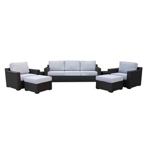 Think Patio Malibu 9-Piece All-Weather Wicker Patio Conversation Set