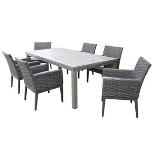 Think Patio Kelly 7-Piece All-Weather Wicker Dining Set