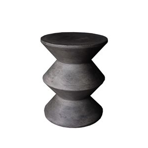 LH Home Dark Grey Concrete Inverted Side Table