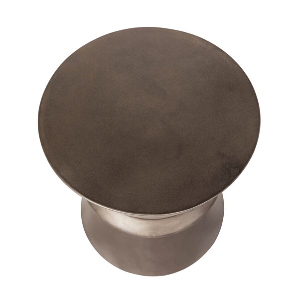 LH Home Bronze Concrete Hourglass Side Table - Indoor/Outdoor