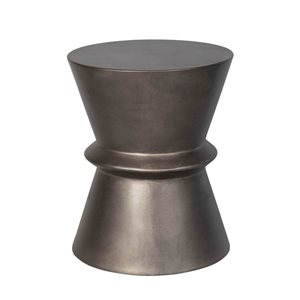 LH Home Bronze Concrete Hourglass Side Table