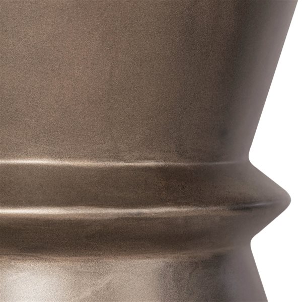 LH Home Bronze Concrete Hourglass Side Table - Indoor/Outdoor