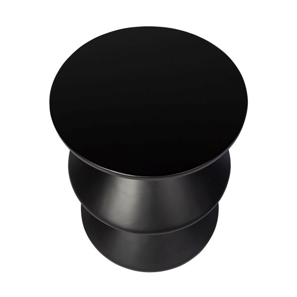LH Home Black Concrete Inverted Side Table - Indoor/Outdoor
