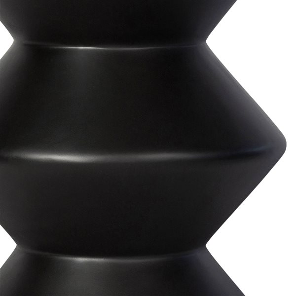 LH Home Black Concrete Inverted Side Table - Indoor/Outdoor