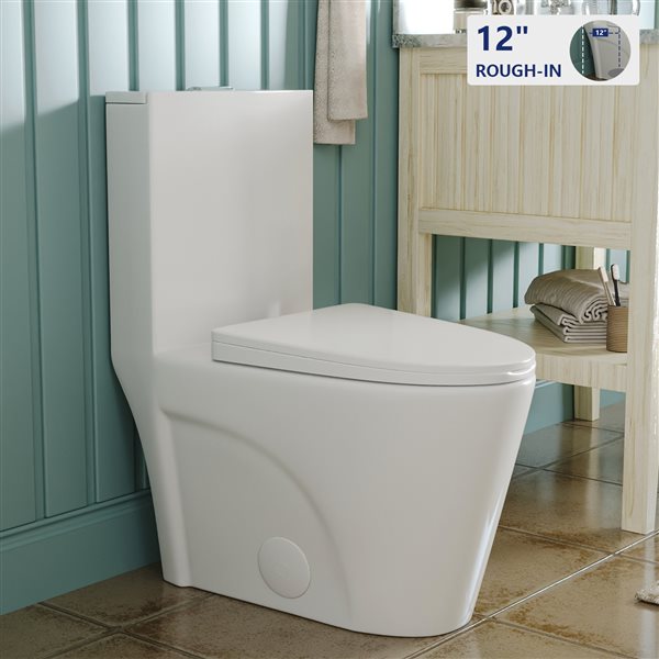 DeerValley Ace 1-Piece 1.1/1.6 GPF Dual Flush Glossy White
