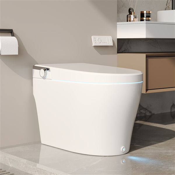 DeerValley White Elongated Smart Toilet Bidet