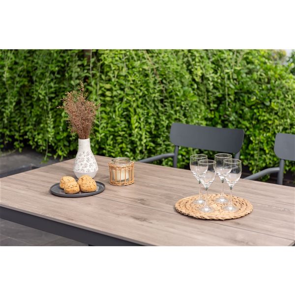 Scancom Berlin 5-Piece Grey Aluminum Outdoor Dining Set