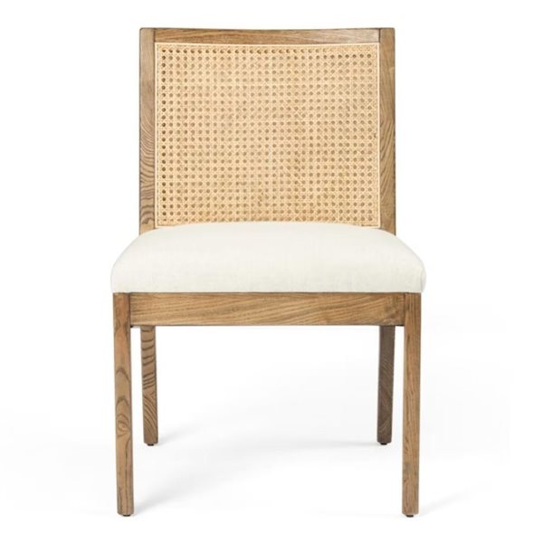 Plata Import Antonia Modern Natural and Cream Cane Dining Chair