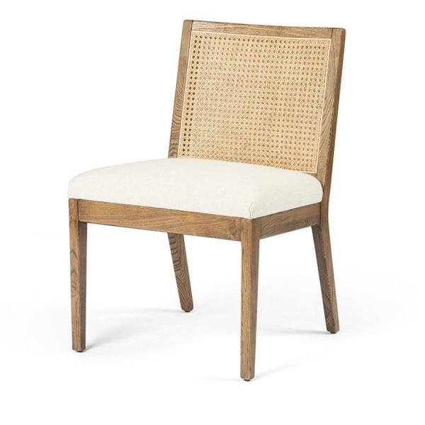 Plata Import Antonia Modern Natural and Cream Cane Dining Chair