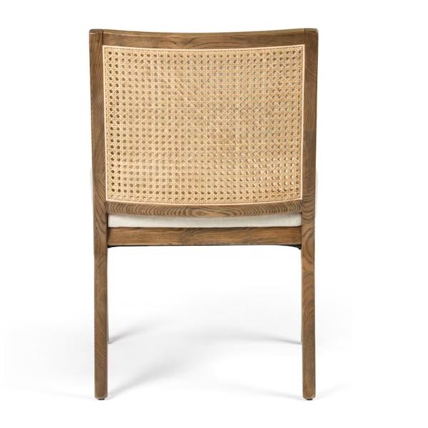 Plata Import Antonia Modern Natural and Cream Cane Dining Chair