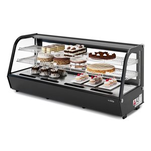 Koolmore 60-in 8 ft³ Countertop Bakery Display Refrigerator - Black