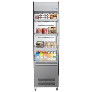 Koolmore 26-in 7.7 ft³ Open Air Grab and Go Refrigerator - Stainless Steel
